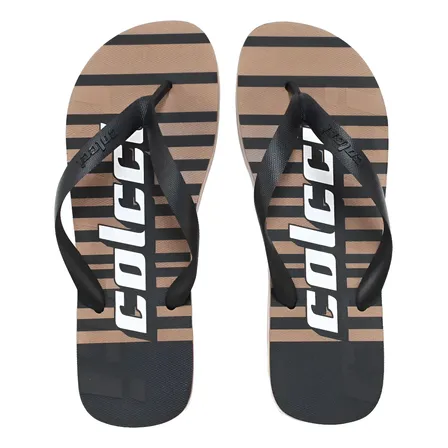 Chinelo Masculino Colcci Casual Confortável Leve E Macio Bege Sand Castle Estampado 39/40