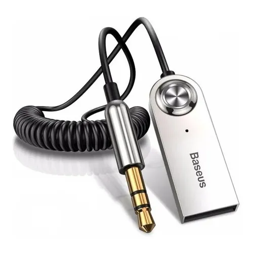Receptor Bluetooth Auto Baseus Usb A Auxiliar 3.5mm Gris