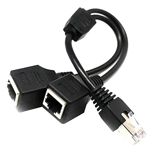 Ranen Cable Divisor Ethernet Rj45 1 Macho 2 Hembra Para Red