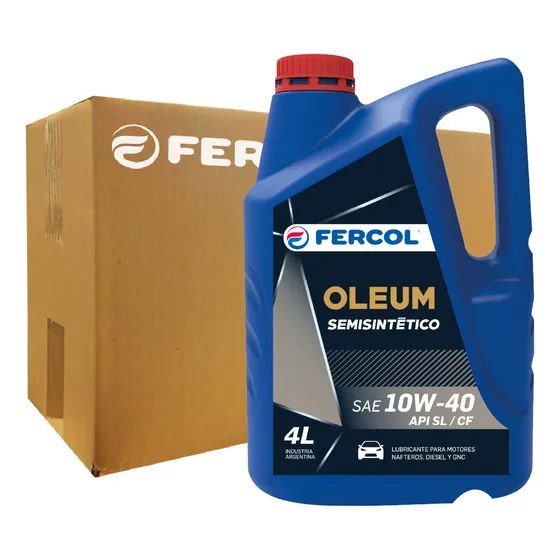 Aceite Fercol Oleum Semisintetico 10w-40 4 L (caja 4 X 4 Lt)