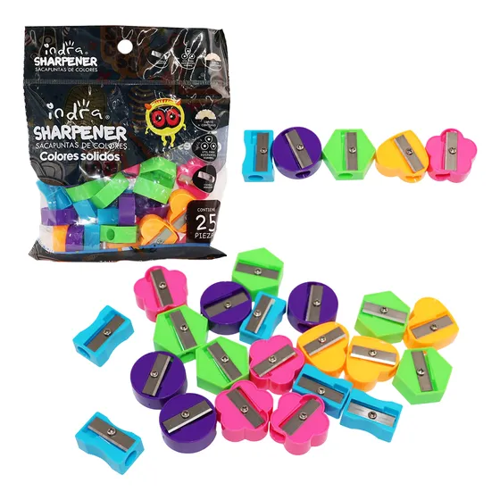 100 Sacapuntas Economico Escolar Colores Papeleria Mayoreo
