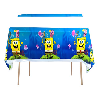 Toalha Para Mesa Festa De Aniversário Bob Esponja Azul Toalha Para Mesa Festa De Aniversário Bob Esponja Azul