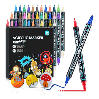Marcadores De Acrilicos Rotuladores Doble Punta 36 Colores Marcadores De Acrilicos Rotuladores Doble Punta 36 Colores