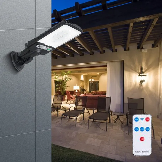 1 Luz Solar Calle Led Impermeable Ip65 Atardecer Al Amanecer