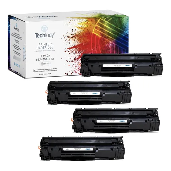 Toner Techlogy 85a 35a 36a 1102w 4 Pack Negro