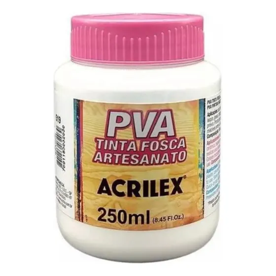 Tinta Pva  Artesanato Branca 250ml Acrilex P/ Madeira