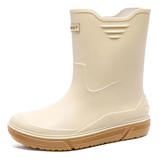 Mujer Botas De Lluvia Impermeables Botas Negras Hombres