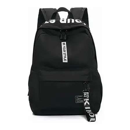 Mochila urbana A&D 08 negra 20L poliéster impermeable reforzada