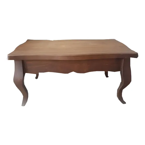 Mesa Para Living Estilo Luis Xv En Madera Lustrada