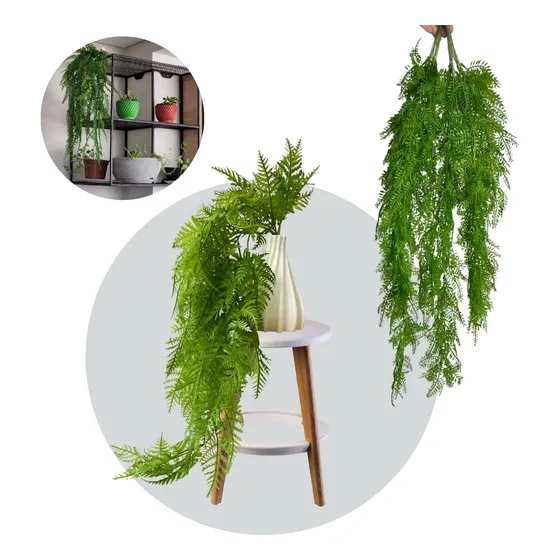 Planta Artificial Real Jardim Suspensa Pendente Decoração