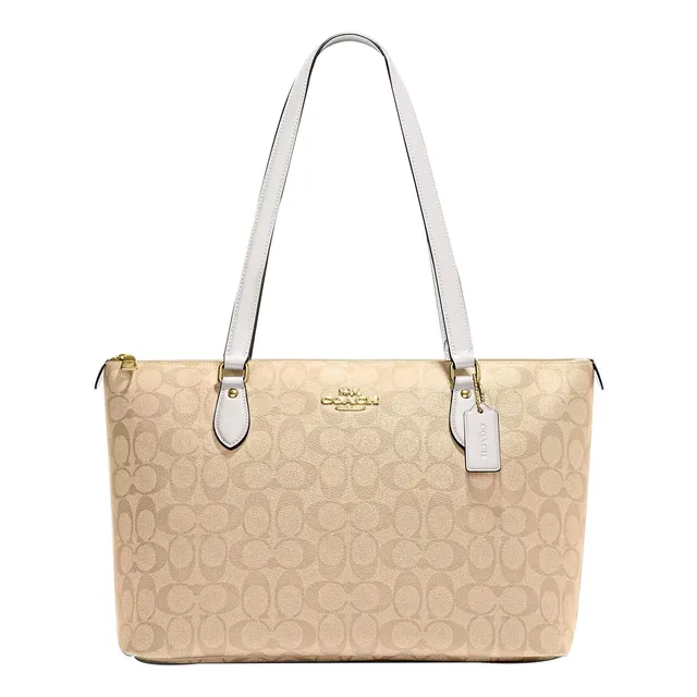 Bolsa Coach Original Gallery Tote Signature Gold Crema LG