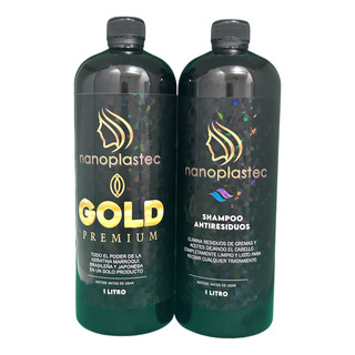 1l Keratina Gold Premium + 1l Shampoo Antiresiduos 1l Keratina Gold Premium + 1l Shampoo Antiresiduos