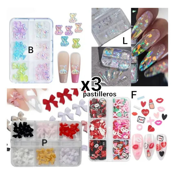 Decoración Uñas Accesorios Incrustación Apliques Manicure 
