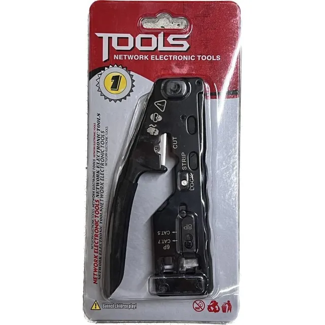 Pinza Crimpadora Para Ez-rj11 Ez-rj45 Cat5 Cat6 Cat7 Cat8