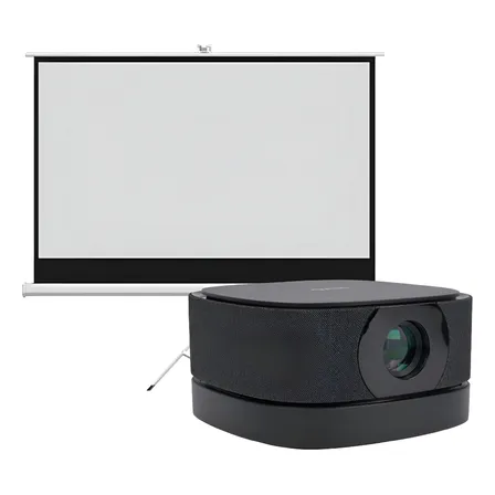 Pack Proyector Smart Lumix + Telón Mural 100  Levo Blanco