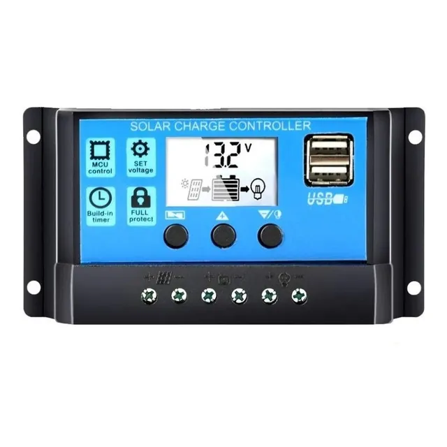 Controlador De Carga Solar Pwm 30a 12v/24v Lcd Usb (placa)