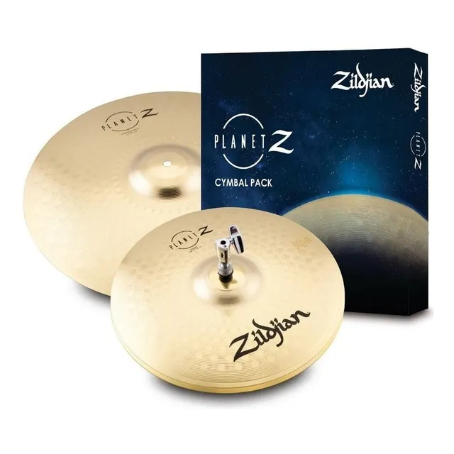 Set Platillos Zildjian Pz1418 Planet Z Hh 14 + Crash Ride 18 Color Dorado