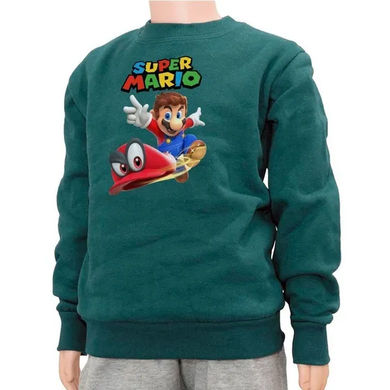 Buzos De Niños  Envio Gratis  Abrigable Marios Bros  Luigi 
