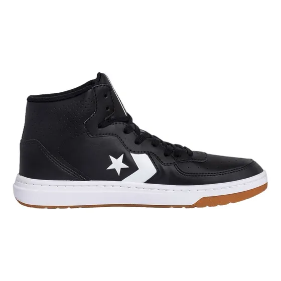 Zapatillas Converse Modelo Rival Mid Negro Blanco