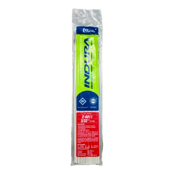 Electrodo Para Soldar 6011 3/32  2.4mm 1kg Indura Punto Azul