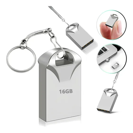 Pen Drive 16gb Mini Metal Resistente Ultra Rápido Automotivo