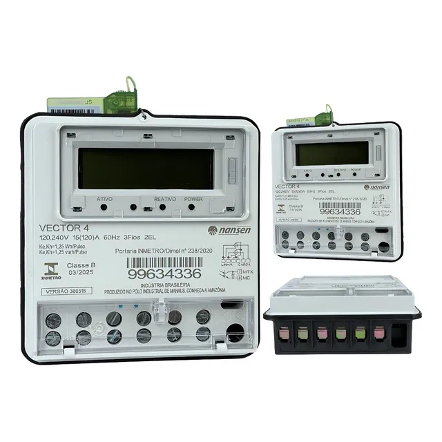 Medidor De Consumo Energia Digital Bifásico Bivolt Nansen