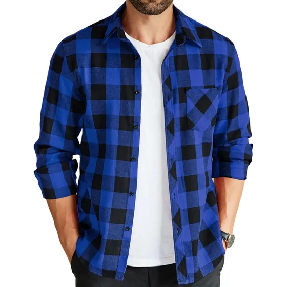 Camisa Para Caballero Manga Larga Tipo Leñadora / Importada
