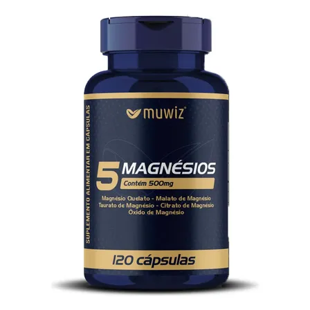 5 Magnésios Muwiz 120 Cápsulas 500mg