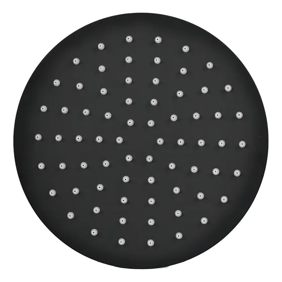 Ducha Regadera Uduke Negra Acero Inoxidable 8 Redonda Ht161