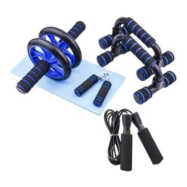 Set Deportivo Ejercicios Rueda Abdominal Soga Paralelas