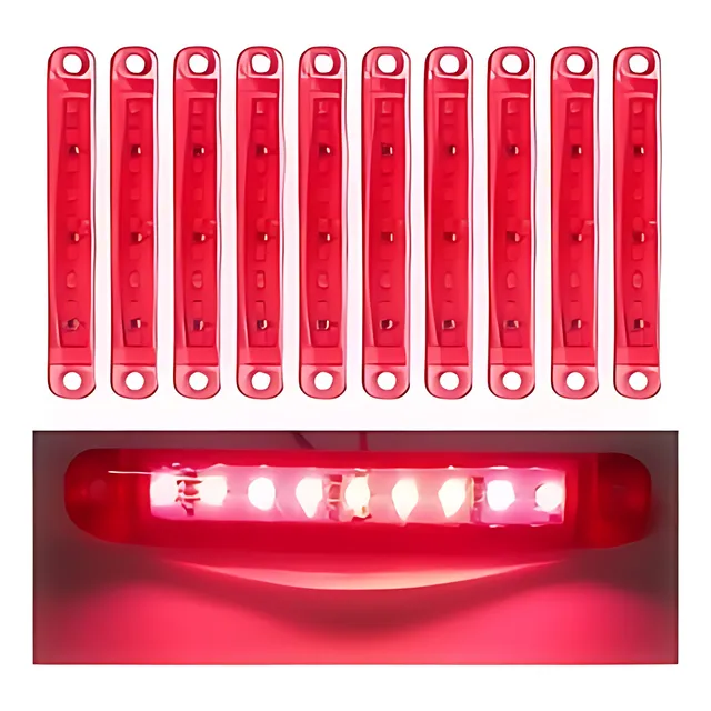 Pack X10 Luz Led Lateral Posición Para Camión Trocha 12v-24v