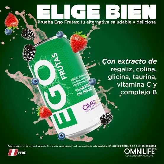 Omnilife Ego Frutas 355ml - Bebida Frutal