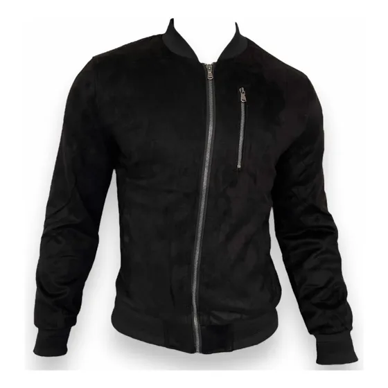 Chamarra Hombre Moda Termica Gamuza Bomber Slim Fit Premium
