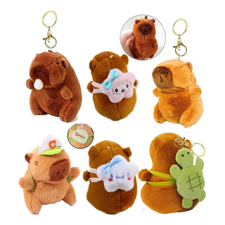 7pcs Capibara De Felpa Llavero Colgante Mochila Tipo Tortuga 7pcs Capibara De Felpa Llavero Colgante Mochila Tipo Tortuga
