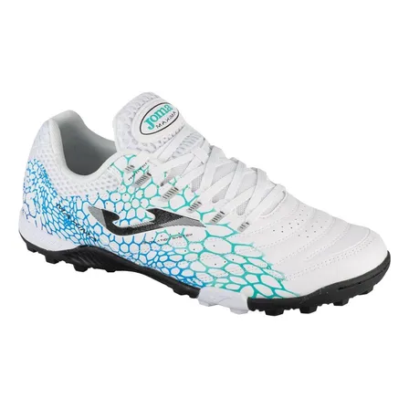 Zapatilla Fútbol Turf Hombre Máxima Blanco Turquesa Joma