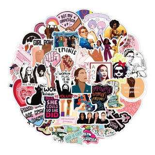 Feminismo 50 Calcomanias 6x6 Stickers De Pvc Vs Agua Mujeres Feminismo 50 Calcomanias 6x6 Stickers De Pvc Vs Agua Mujeres
