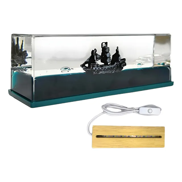 Perla Negra Barco Insumergible Base Led Incluido Usb Tulipan