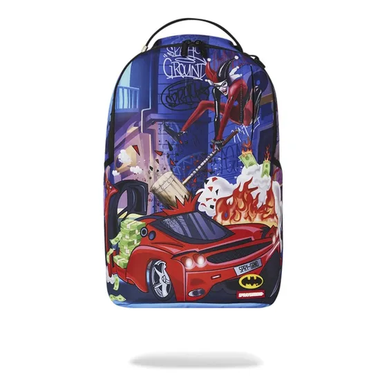 Mochila Sprayground Dc Harley Car Smash Dlxsr 910b6415nsz Color Azul
