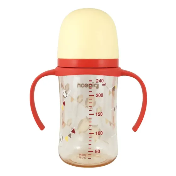 Biberon Softouch Pigeon Buhos 1 Con Asa 240 Ml
