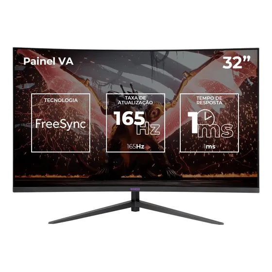 Monitor Gamer Mancer Valak Uz32s 32  Va Crv Fhd 1ms 165hz Fs