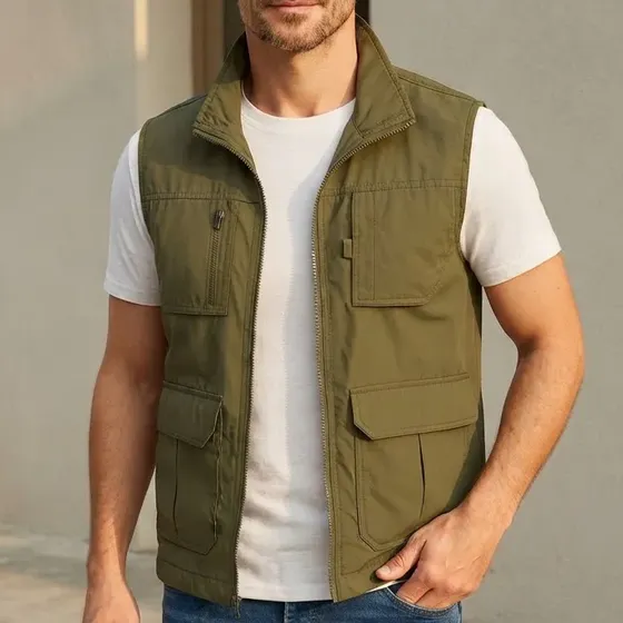 Chaqueta Outdoor Hombre Sin Mangas Sgvi Casual Y Funcional