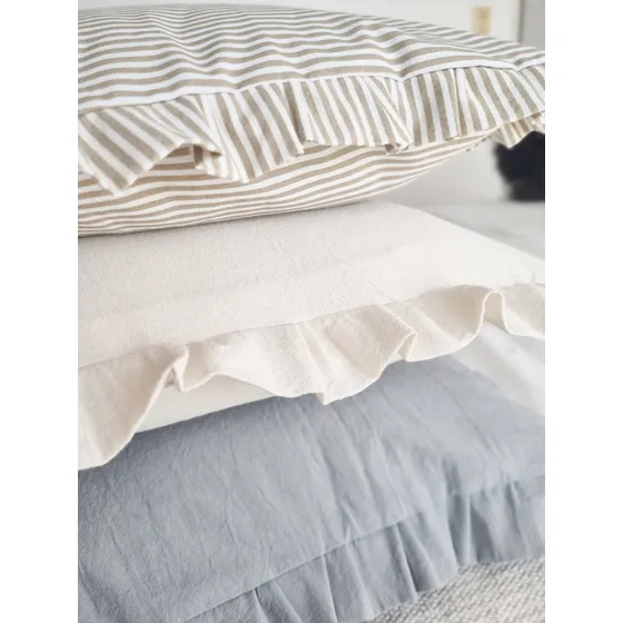 Funda Para Almohada Ohlalove Cottage Volados 50x70 Tusor Crudo Cottage