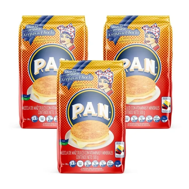 Mezcla De Maíz Harina Pan De Choclo 500g X3 Uds