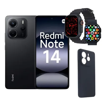 Redmi Note 14 Global 8gb 256gb Camera 108mp + Smartwatch Top Preto