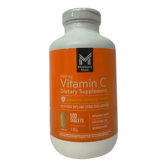 Vitamina C De 1000 Mg (1 Gramo) Members Mark 500t. Importado