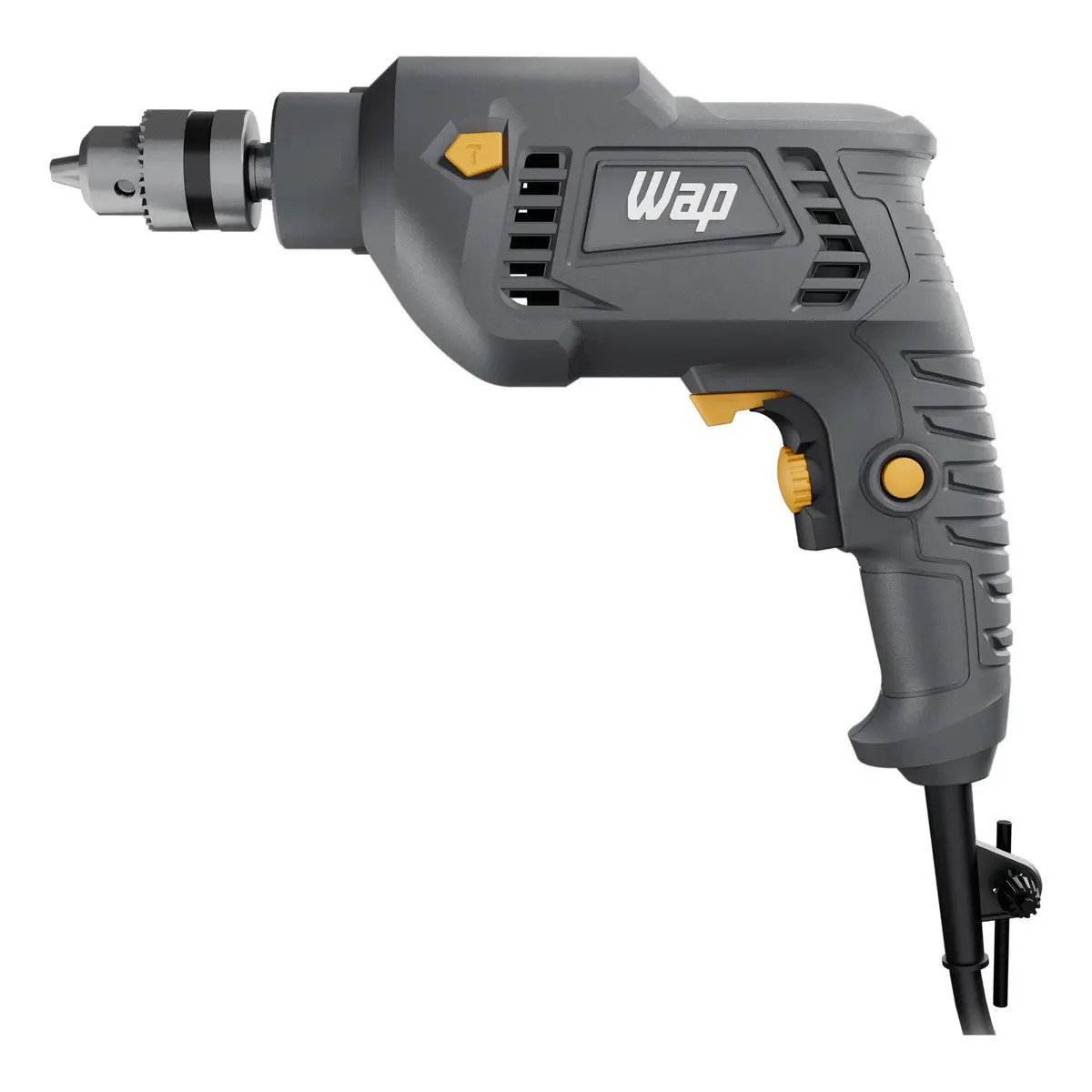 Parafusadeira e Furadeira de Impacto WAP WF 700FE Mandril de 3/8'' 700W Cinza e Amarela
