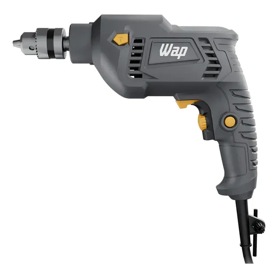 Parafusadeira e Furadeira de Impacto WAP WF 700FE Mandril de 3/8'' 700W Cinza e Amarela