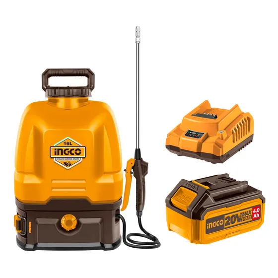 Fumigador Pulverizador Ingco 20v Mochila, Batería Y Cargador