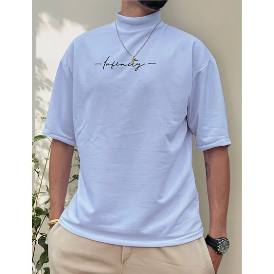 Camiseta Oversize /  Estilo Buzo Cuello Tortuga