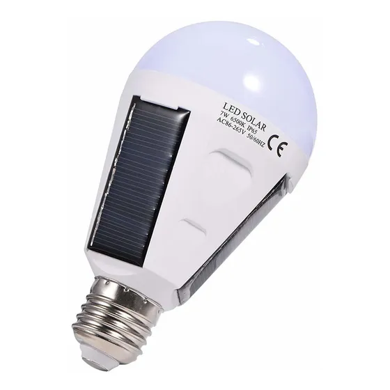 Bombilla Led Portatil Solar Lampara Recargable Panel Casa 7